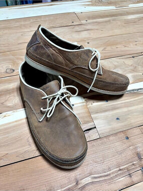 OluKai Honolulū Lace Men’s Size 12 Brown Leather Casual Shoes